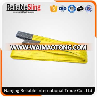 Color Code Polyester Sling Belt Lifting Webbing Sling With Flat Eyes