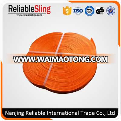 300mm 10T Orange Heavy Duty Polyester Strap Webbing For Lifting Sling