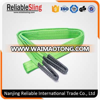 EN 1492-1 30MM Green Polyester Flat Eye 2T Webbing Sling