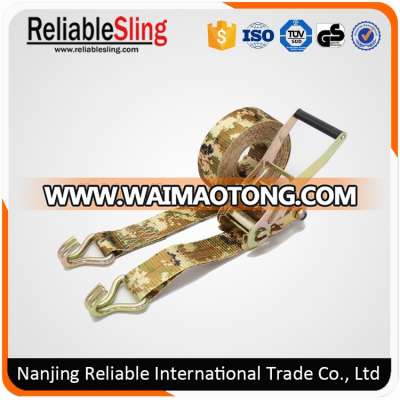 Heavy Duty Metal J Hook Truck Ratchet Cargo Lashing Strap